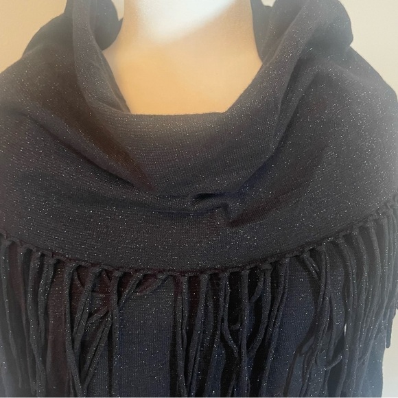 Michael Kors Black Cowl Neck Sweater with Metallic Reflection - Size M - Picture 9 of 13